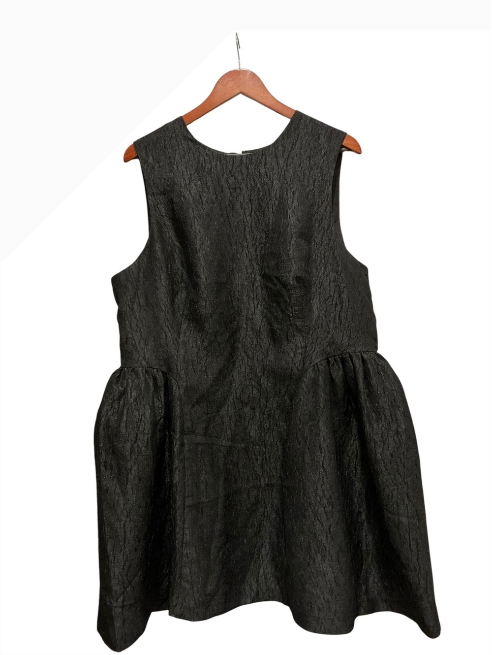 H&M Black Textured Sleeveless Dress XL